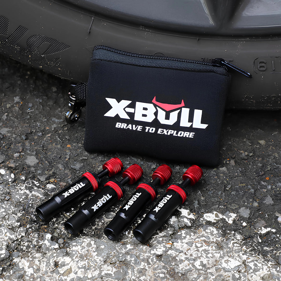 X-BULL Desinfladores de neumáticos válvula ajustable de 15 a 30 PSI (4 unidades)
