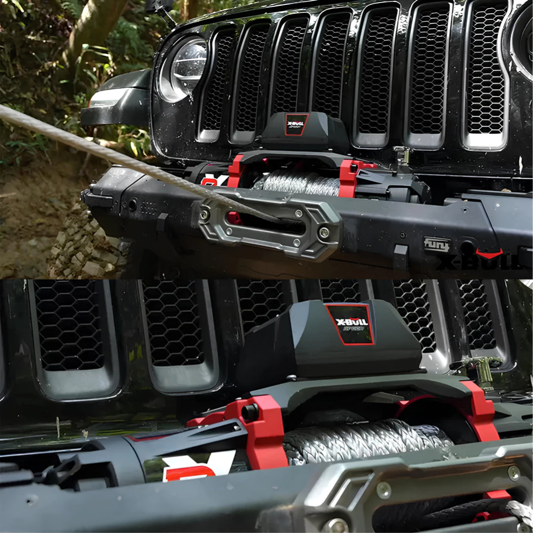X-BULL Electric Winch XRS 13500 LBS 12V Cuerda sintetica