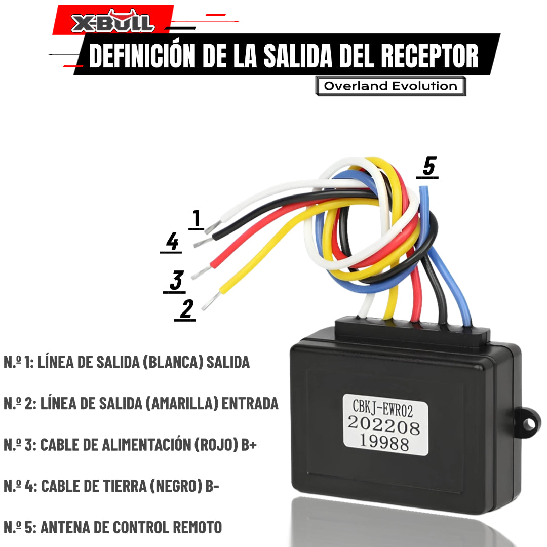 Kit de control remoto para cabrestante eléctrico inalámbrico X-BULL
