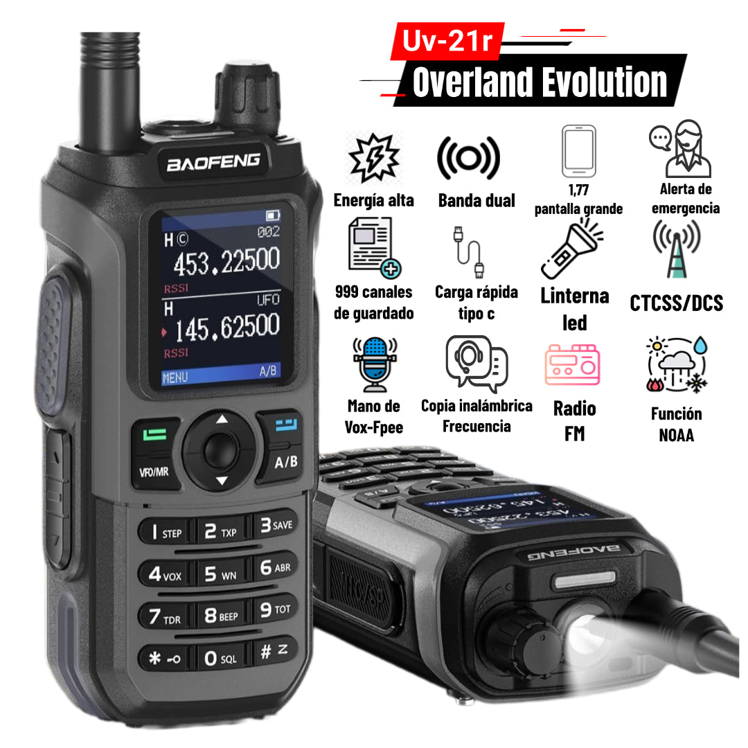 UV-21R 6W Tri-Band Radio [Long Antenna Set]