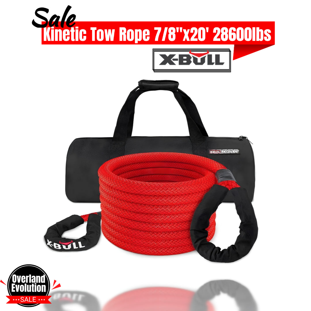 X-BULL Recovery Kinetic Tow Rope 7/8"x20' 28600lbs