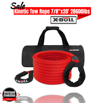 X-BULL Recovery Kinetic Tow Rope 7/8"x20' 28600lbs