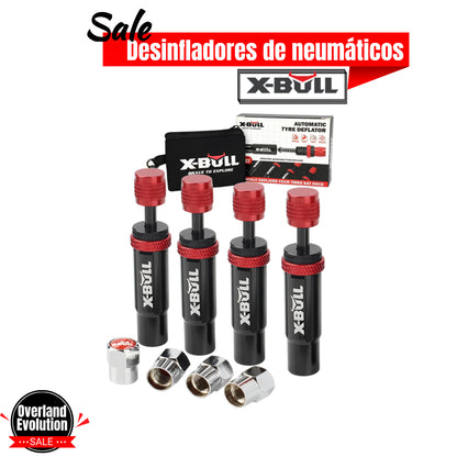 X-BULL Desinfladores de neumáticos válvula ajustable de 15 a 30 PSI (4 unidades)
