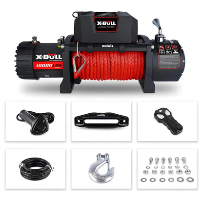 X-BULL Electric Winch 10000 LBS 12V Synthetic Rope