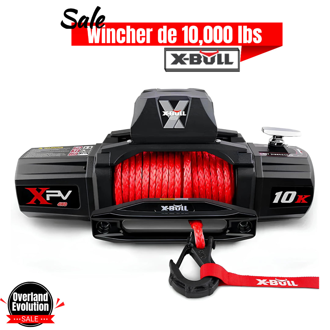 X-BULL Electric Winch XPV 10000 lbs 12 V cuerda sintética