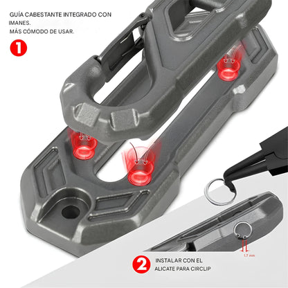 X-BULL Electric Winch XRS 13500 LBS 12V Cuerda  sintetica