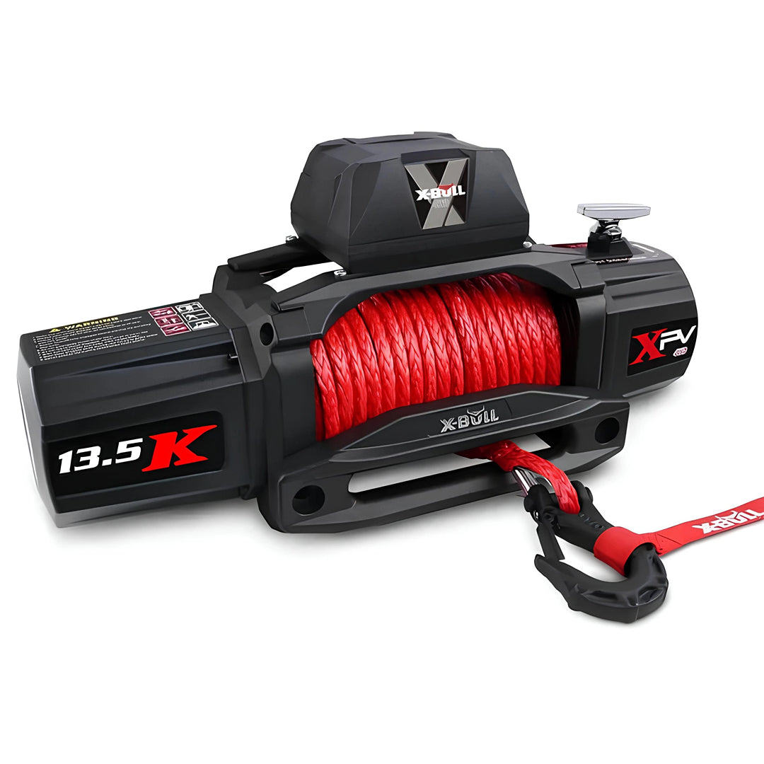 Cabrestante eléctrico X-BULL XPV 13500 lb, 12 V, cuerda sintética