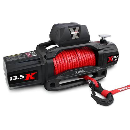 Cabrestante eléctrico X-BULL XPV 13500 lb, 12 V, cuerda sintética