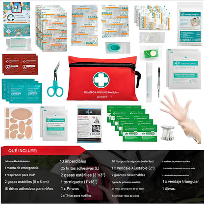 General Medi Mini kit de primeros auxilios (110 piezas)