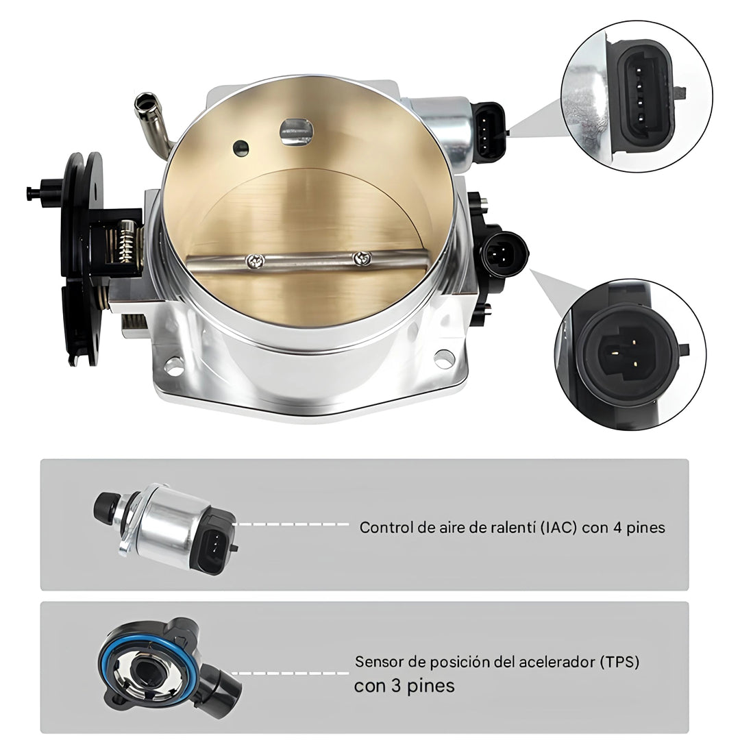 dmisión LS compatible con LS1 LS2 LS6 de cabezales de puerto de catedral con accionamiento por acelerador con cable (4 pulgadas)