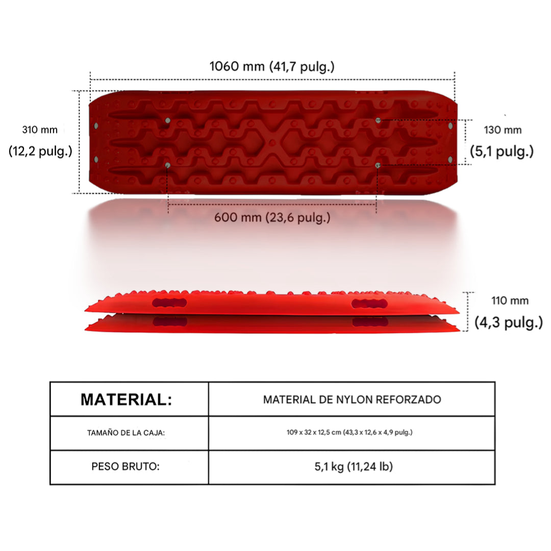 Tablas de recuperación todoterreno X-BULL Gen 3.0