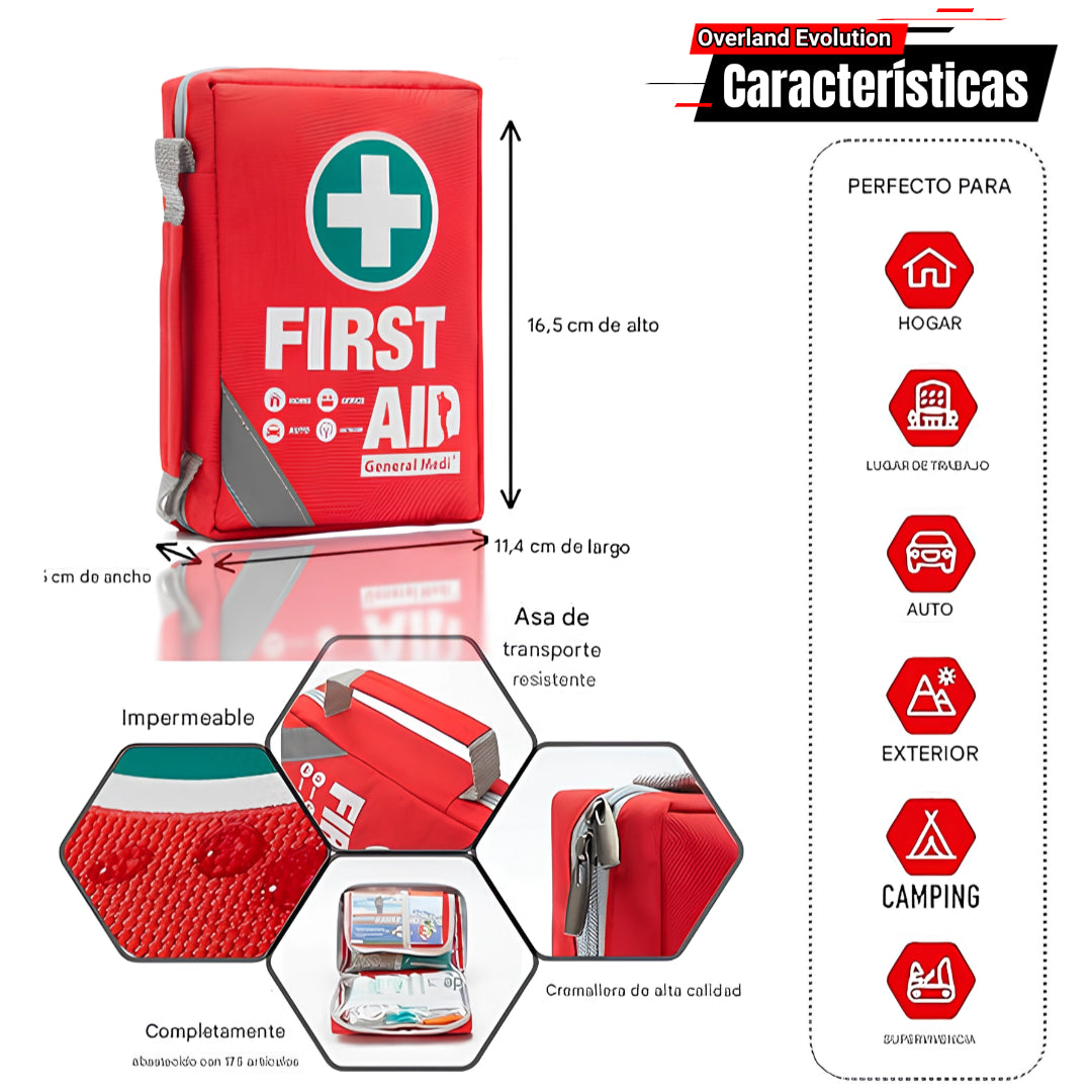 General Medi Kit de primeros auxilios (175 piezas)
