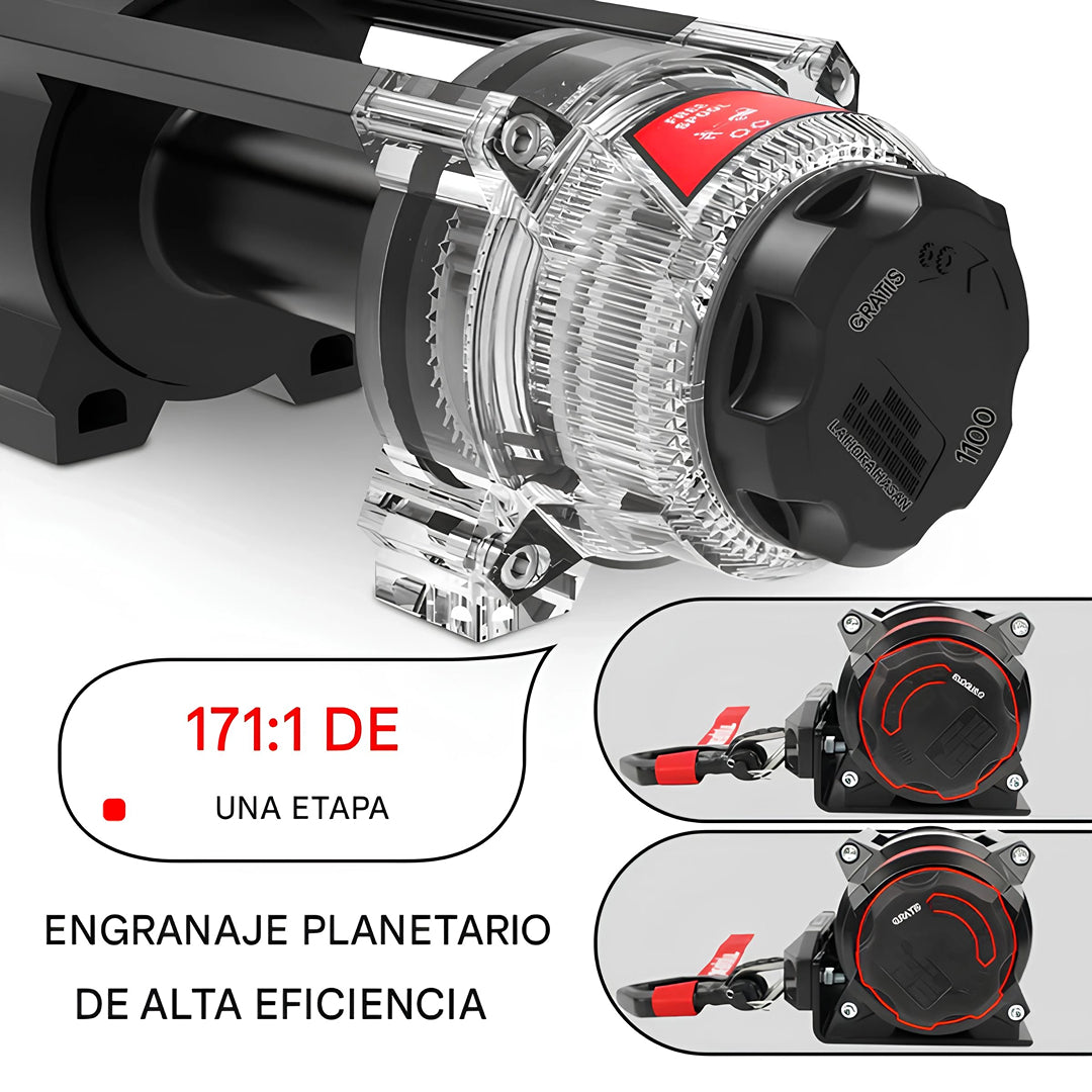 Cabrestante eléctrico X-BULL serie 2S de 12 V, 5000 lb, 15 m de cuerda sintética, para ATV, UTV, remolque de barco