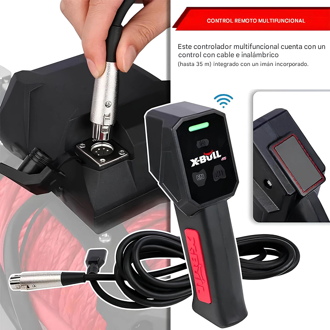 X-BULL Electric Winch XPV 14500 LBS 12V Synthetic Rope