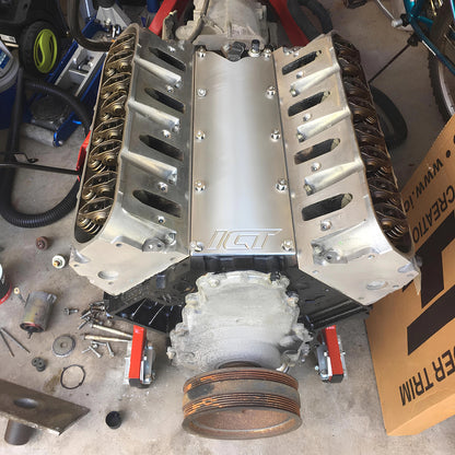 ict-billet Placa de cubierta de cárter de valle de palanquilla LS Gen 3 (eliminación del sensor de detonación) LS1