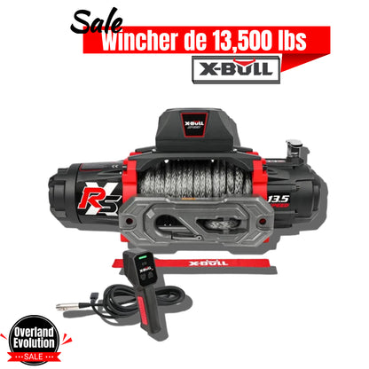 X-BULL Electric Winch XRS 13500 LBS 12V Cuerda  sintetica