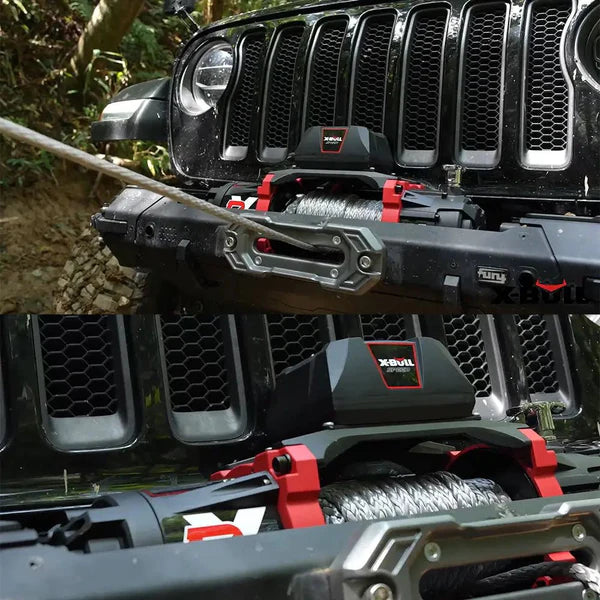 X-BULL Electric Winch XRS 13500 LBS 12V Cuerda  sintetica