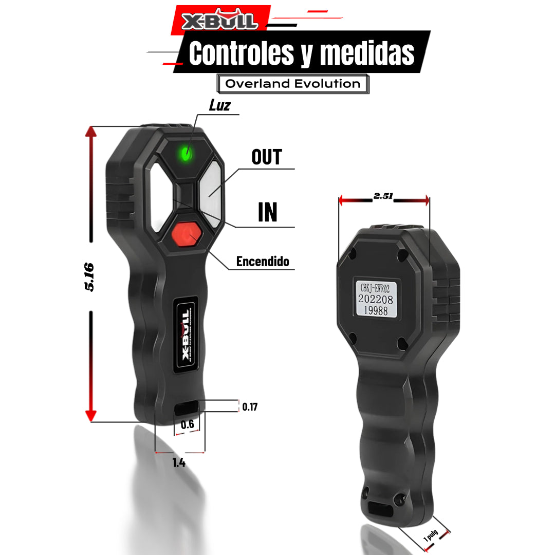 Kit de control remoto para cabrestante eléctrico inalámbrico X-BULL