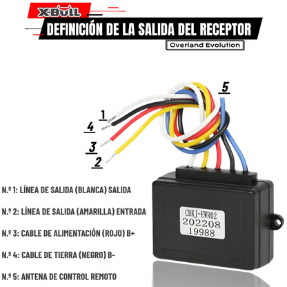 Kit de control remoto para cabrestante eléctrico inalámbrico X-BULL